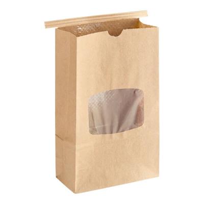 Kraft Paper Bags with Window, Tin Tie