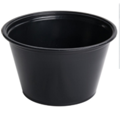 4.0 oz.PET / PS / PP Black Portion Cups Portion Cups
