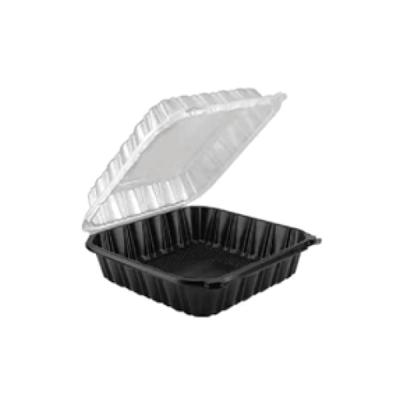 9X9 Black Base / Clear Top, Hinged 1-C